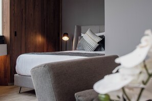 Premium Loft, 1 Bedroom | 1 bedroom, down duvets, pillow-top beds, in-room safe