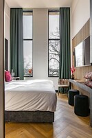 Sábanas de algodón egipcio, ropa de cama de alta calidad y minibar 