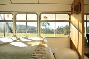 1 bedroom, bed sheets - Coffee Grounds - The Bus (Coffee Camp)