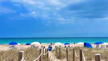 Sun loungers, beach towels