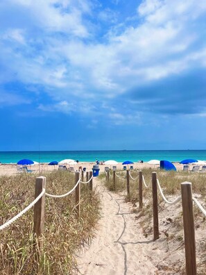Sun loungers, beach towels