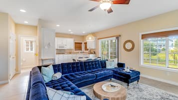 Televisión, chimenea y libros