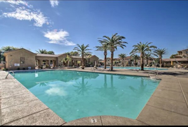 Outdoor pool, a heated pool