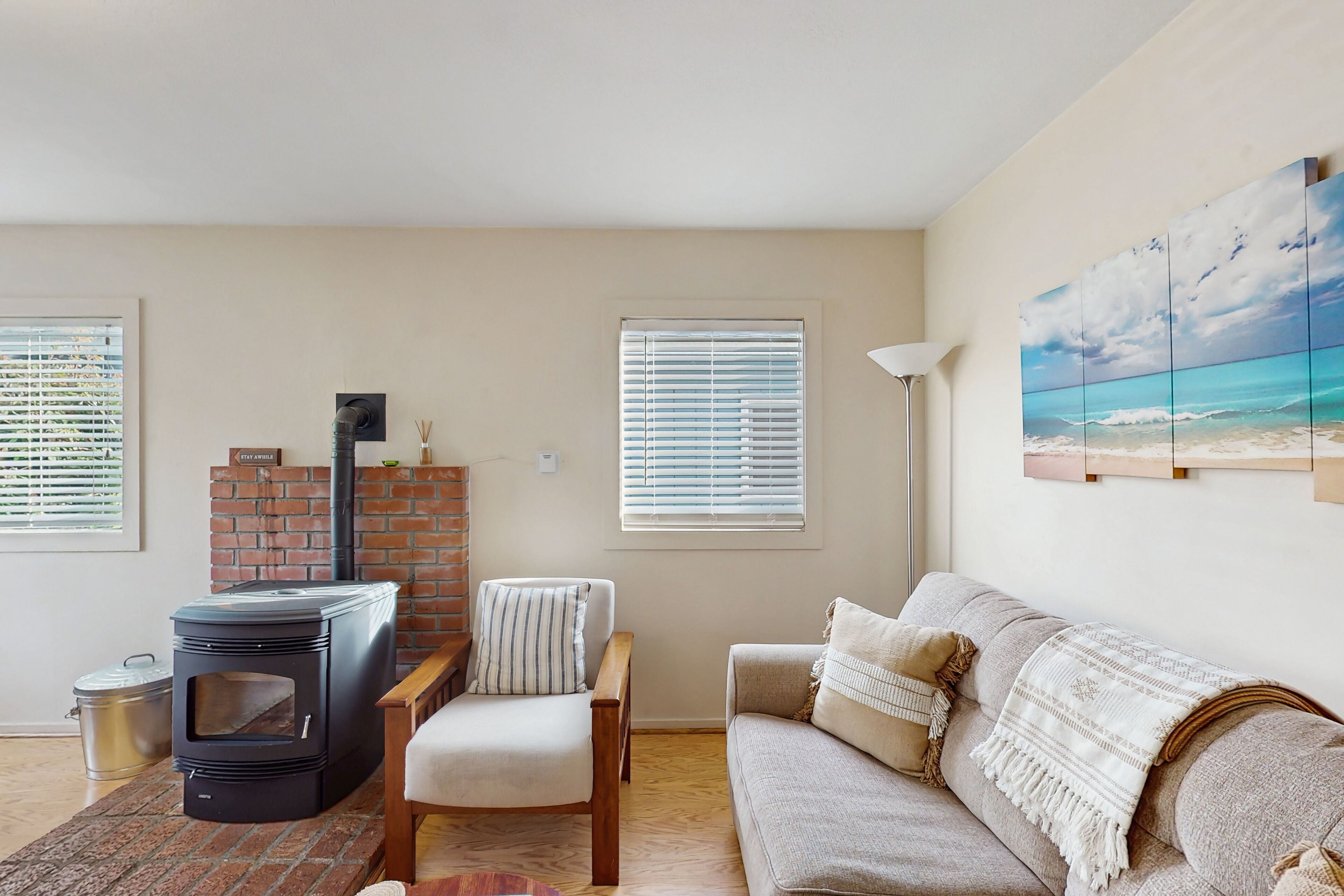 Televisión y chimenea 