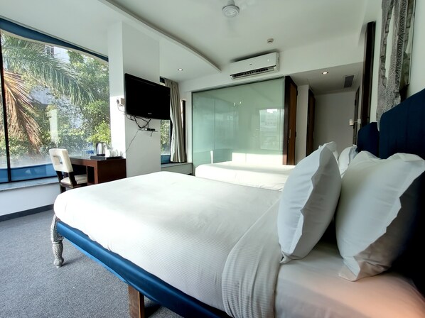 Kamar Twin Deluks | Pemandangan taman