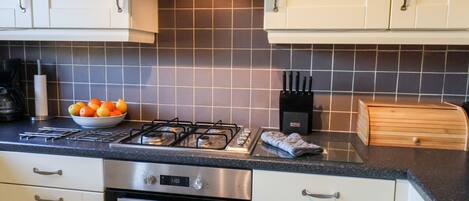 Fridge, dishwasher, electric kettle, toaster