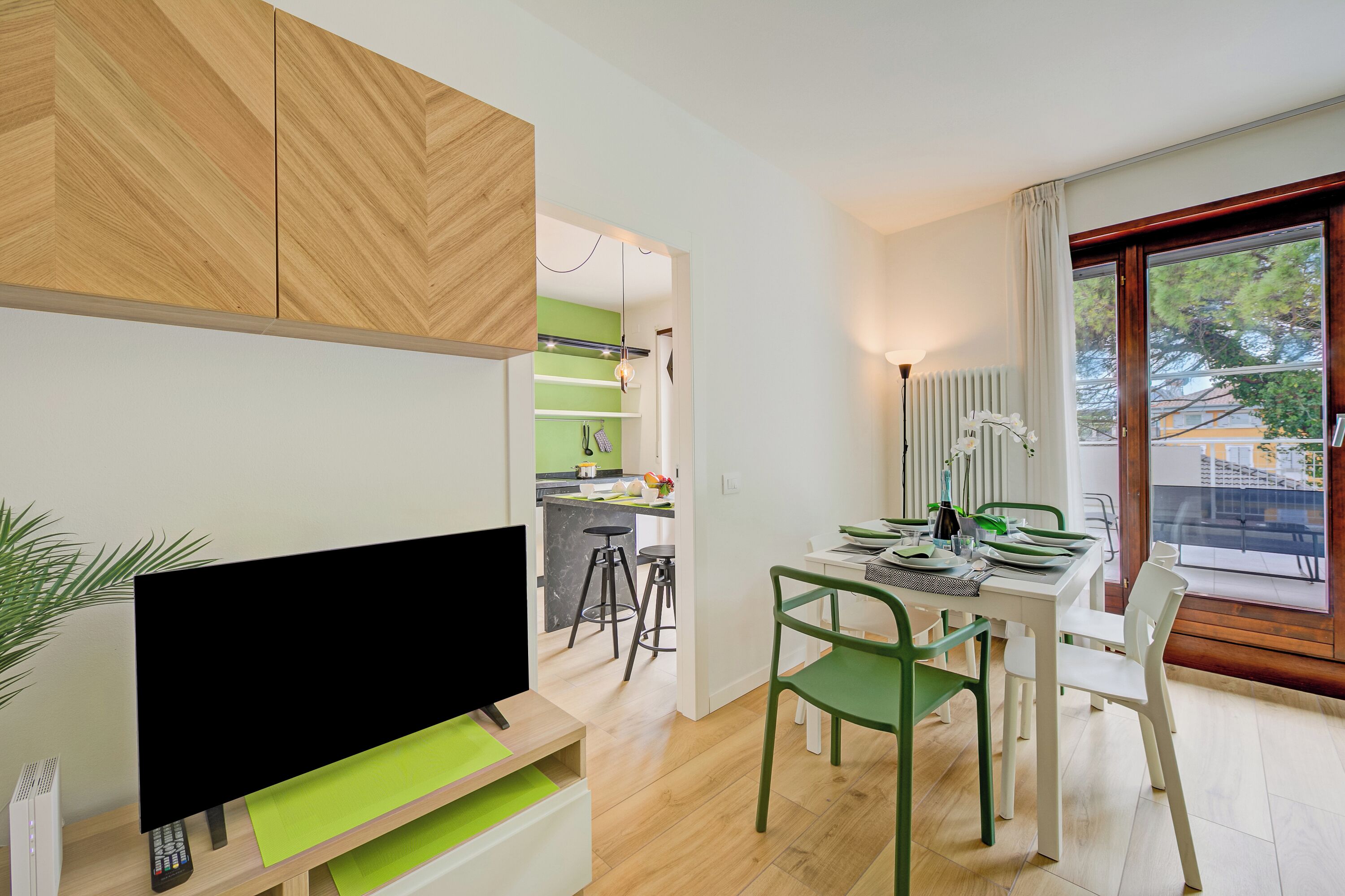 Familienapartment, 2 Schlafzimmer, Terrasse (Balcone Sui Tigli - Apartment with) | Speisen