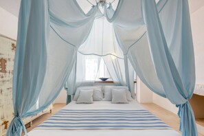 1 bedroom, iron/ironing board, WiFi, bed sheets - Masseria Samenti - Suite Turchese with sea view (Torre Suda)