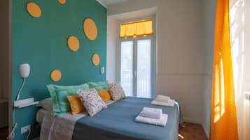 1 bedroom, desk, iron/ironing board, travel cot