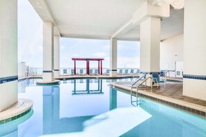 Indoor pool, outdoor pool - Wake up on the beach! Majestic Studio with tons of amenities. (Panama City Beach)