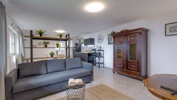 Family Apartment, 1 King Bed with Sofa bed (Beach Apartment Kostrena 3) | Living area | Smart TV