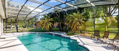A heated pool