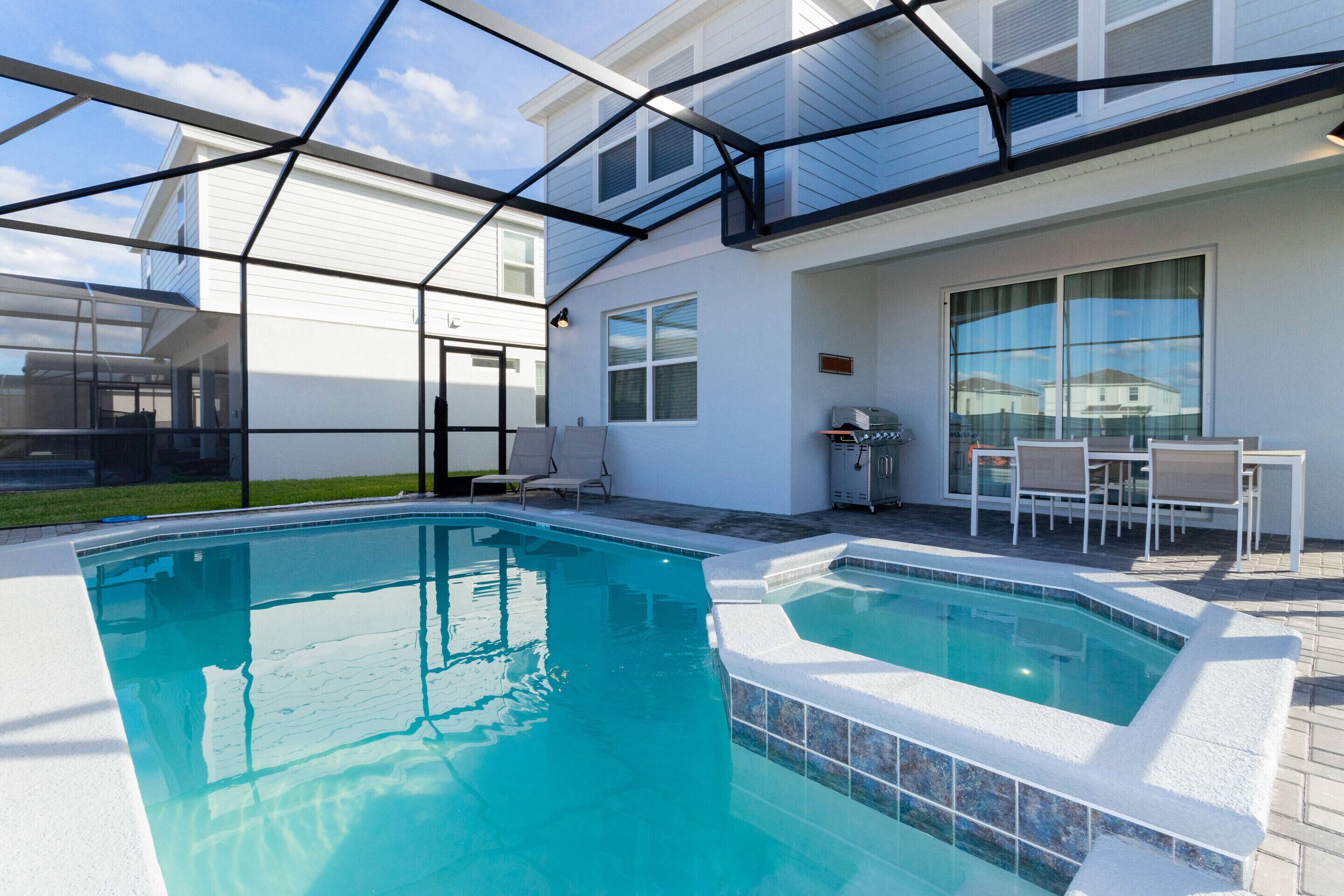 A heated pool