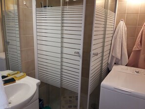 Shower, hair dryer