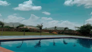 Party villa with private pool, garden and mountain view | 1 bedroom, minibar, desk, rollaway beds