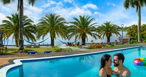 Outdoor pool, a heated pool