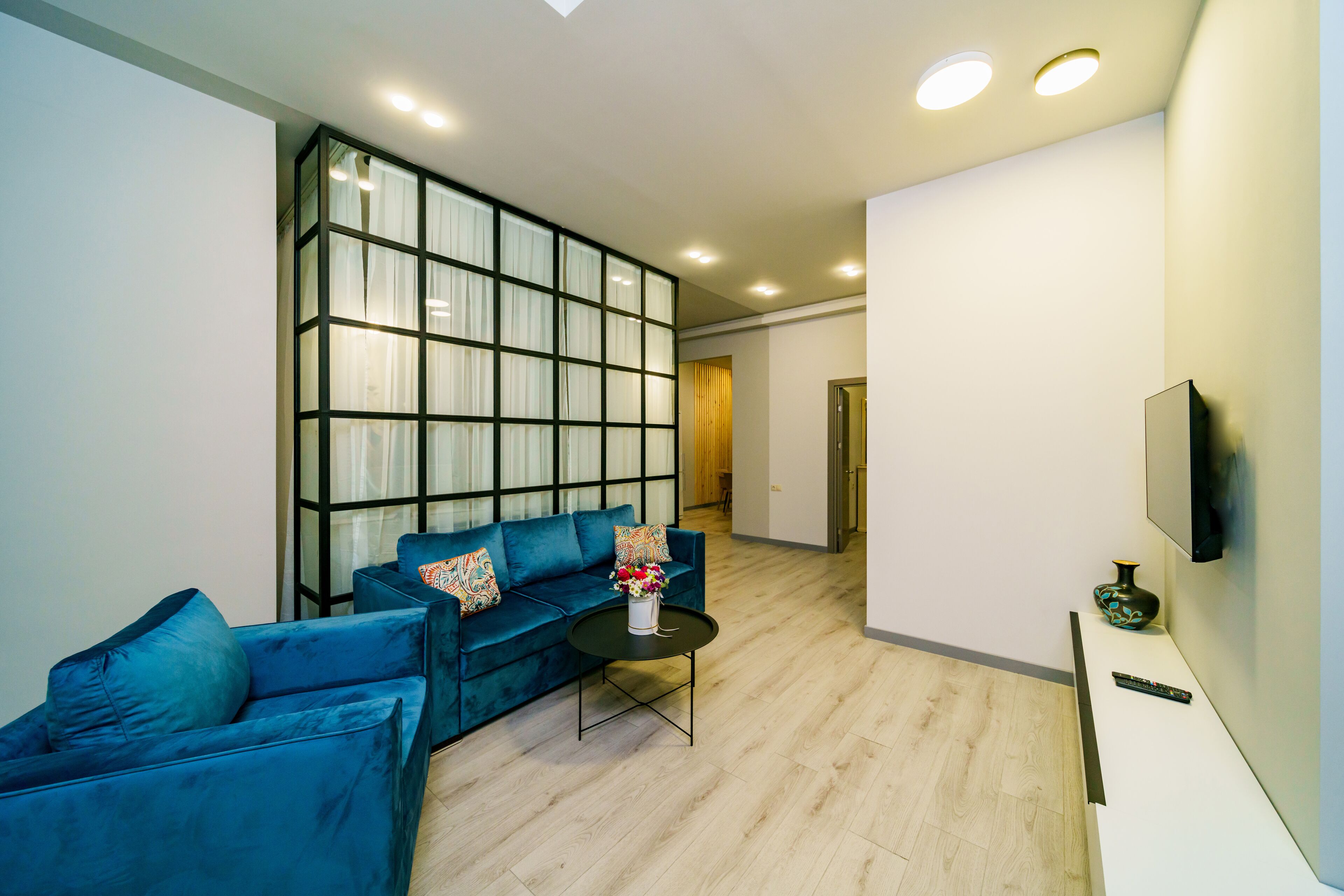 Exclusive Apartment, Multiple Beds, 2 Bathrooms, City View | Living area