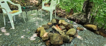 Private cabin on water nestled in foothills of scenic Mt. Cardigan