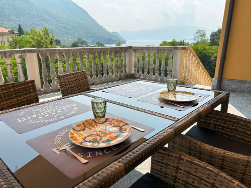 Ferienwohnung "Il Sole Di Calde Lago Maggiore 504" mit Seeblick, Balkon und WLAN