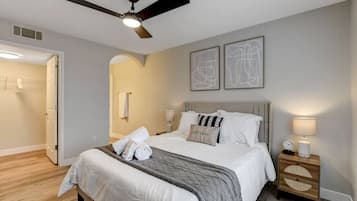 2 bedrooms, iron/ironing board, WiFi, bed sheets