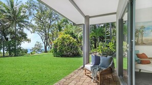 Terrace/patio - Heavens Gates - Secluded Off-Grid Retreat with Ocean Views & Lagoon Pool (Wangetti)