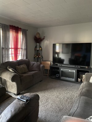 Smart-TV, Kamin, Videospiele, DVD-Player