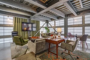 Smart TV, table football, ping pong