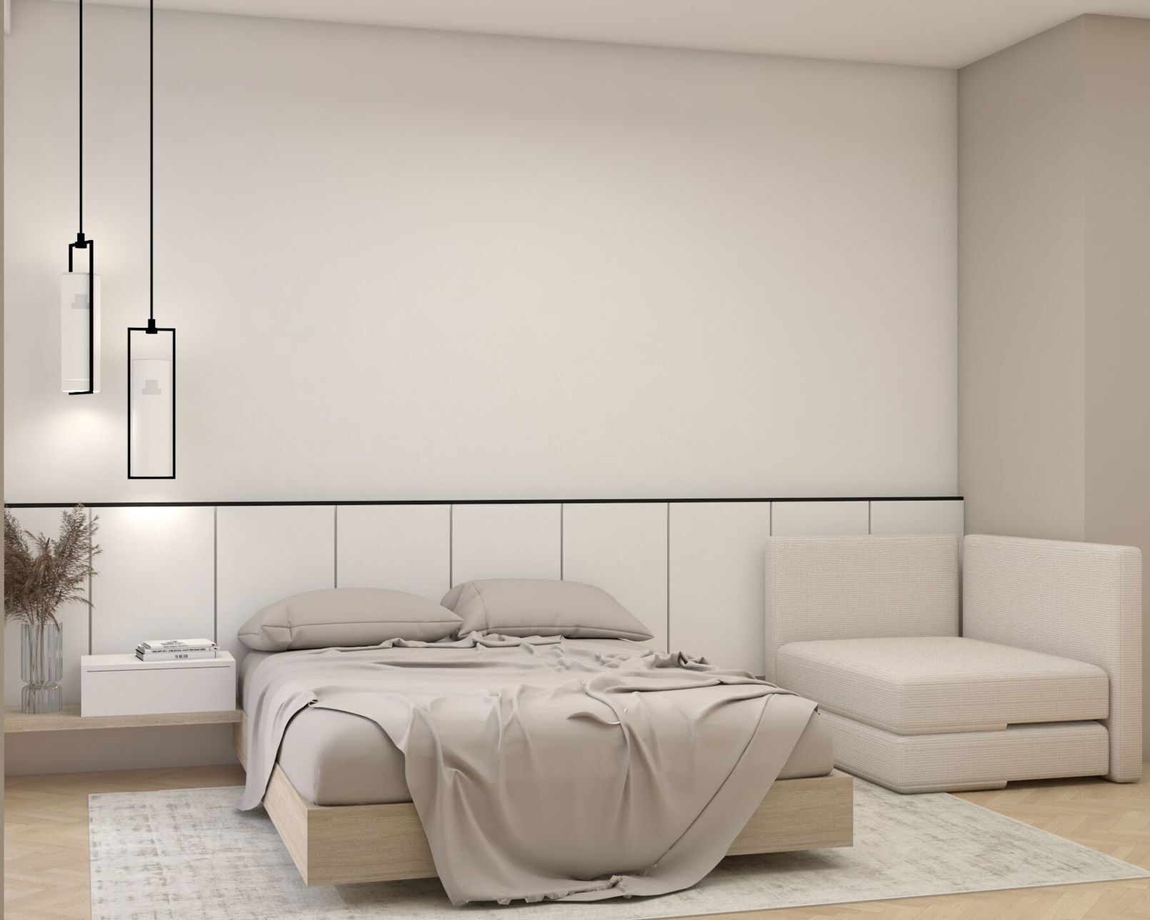 Premium bedding, down duvets, soundproofing, iron/ironing board