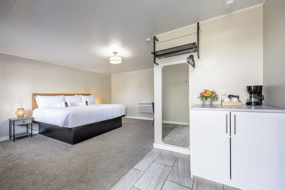 Doppia Standard, 1 letto king, frigorifero | 1 camera, biancheria da letto di alta qualità, materassi a doppio strato