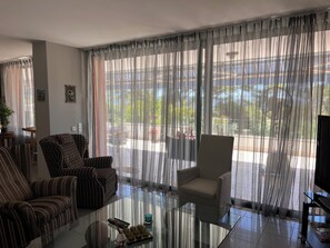 TV, lettore DVD, libri, biblioteca musicale