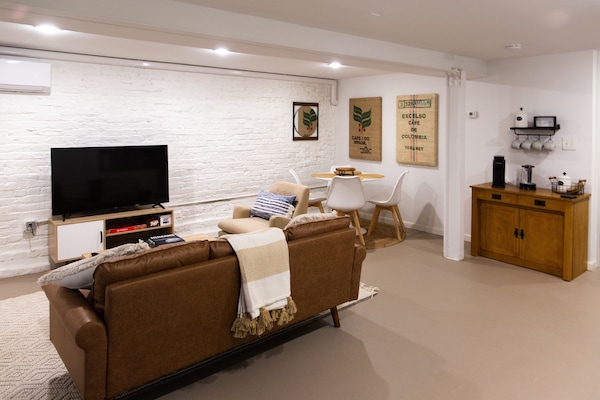 Living room with Roku TV