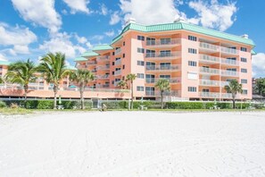 Exterior - Pool is Open- Beach Cottage 1214, Gulf Front 3BR 2BA, Htd Pool Hot Tub Sleeps 11 (Indian Shores)