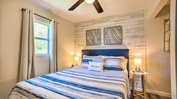 1 bedroom, laptop workspace, iron/ironing board, free Internet