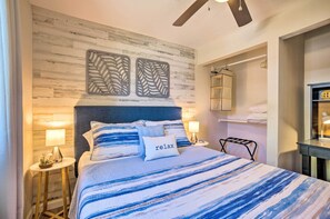 1 bedroom, laptop workspace, iron/ironing board, free Internet