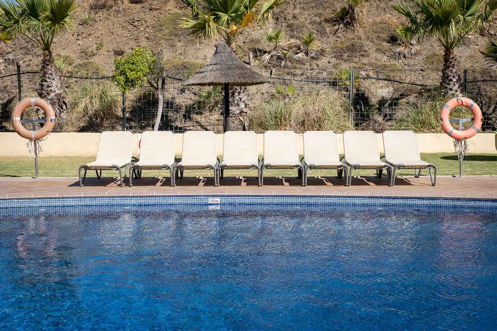 A heated pool