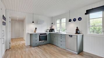 Fridge, oven, stovetop, dishwasher
