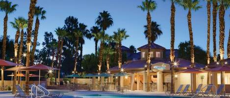 Outdoor pool, a heated pool