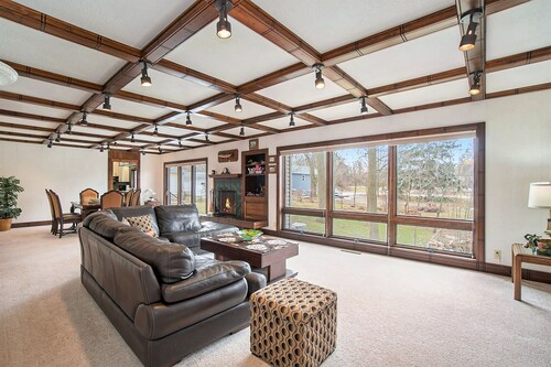 Dog-friendly home near Lake Michigan with patio & firepit