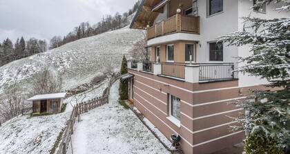 Holiday flat 'Apartment mit Blick Auf Die Berge' with mountain view, garden and WiFi.