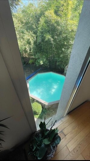 Piscine extérieure, piscine chauffée