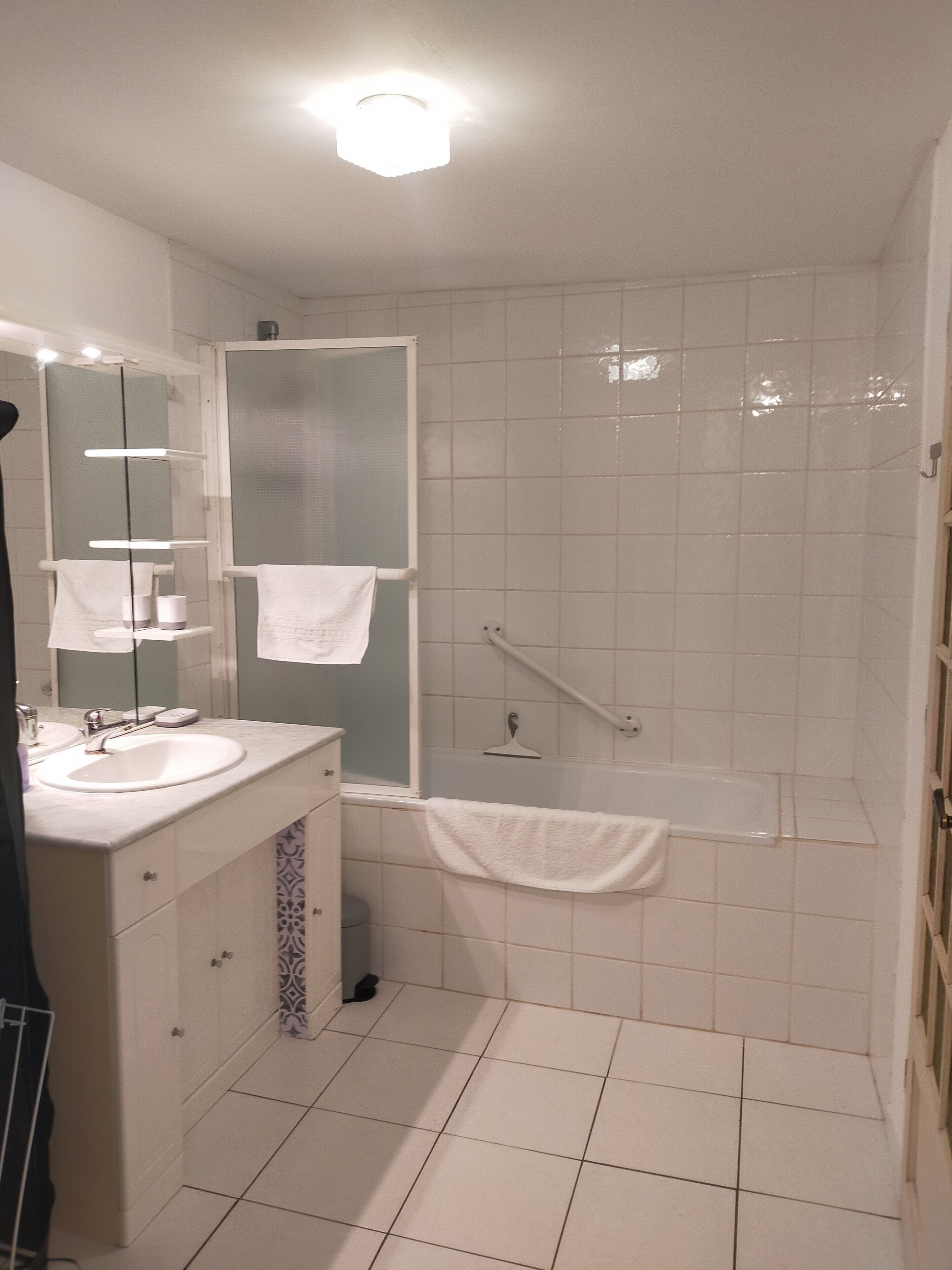 Secadora de cabello, toallas, jabón, shampoo 