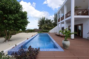 Family Villa, 2 Bedrooms, Beach View, Beachfront | Terrace/patio