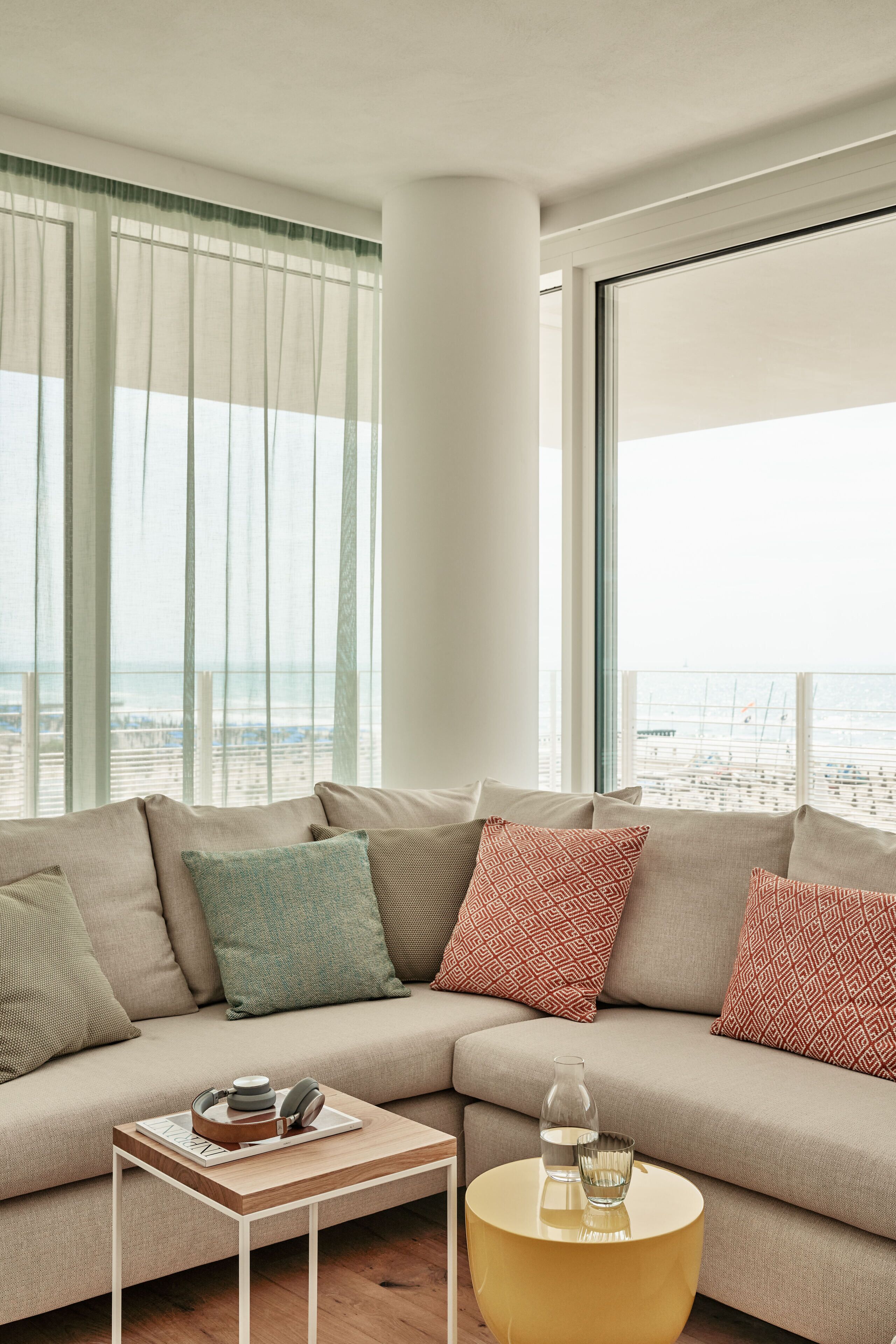 Exclusive Apartment, 3 Bedrooms, Terrace, Sea View | Living area | 55-inch flat-screen TV with satellite channels, TV