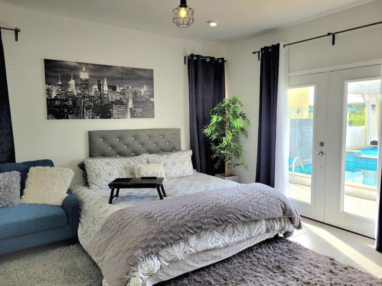 Pool House with Private Beach