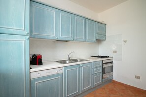 Fridge, oven, dishwasher, coffee/tea maker