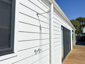 Exterior detail - The Sandbar - Long Beach Coastal Retreat. (Robe)