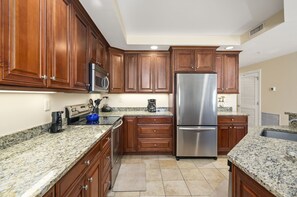 Fridge, microwave, oven, stovetop - Belmont Towers 405 - A Luxury Vacation Experience (Ocean City)