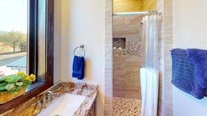 Shower, toilet paper - Hill Country Hideaway @ Frio Select Rental Homes (Concan)