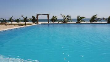 Outdoor pool, free pool cabanas