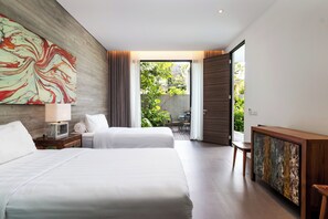 In-room safe, desk, laptop workspace, free WiFi - The Swan Villas by Villa Finder (Seminyak)